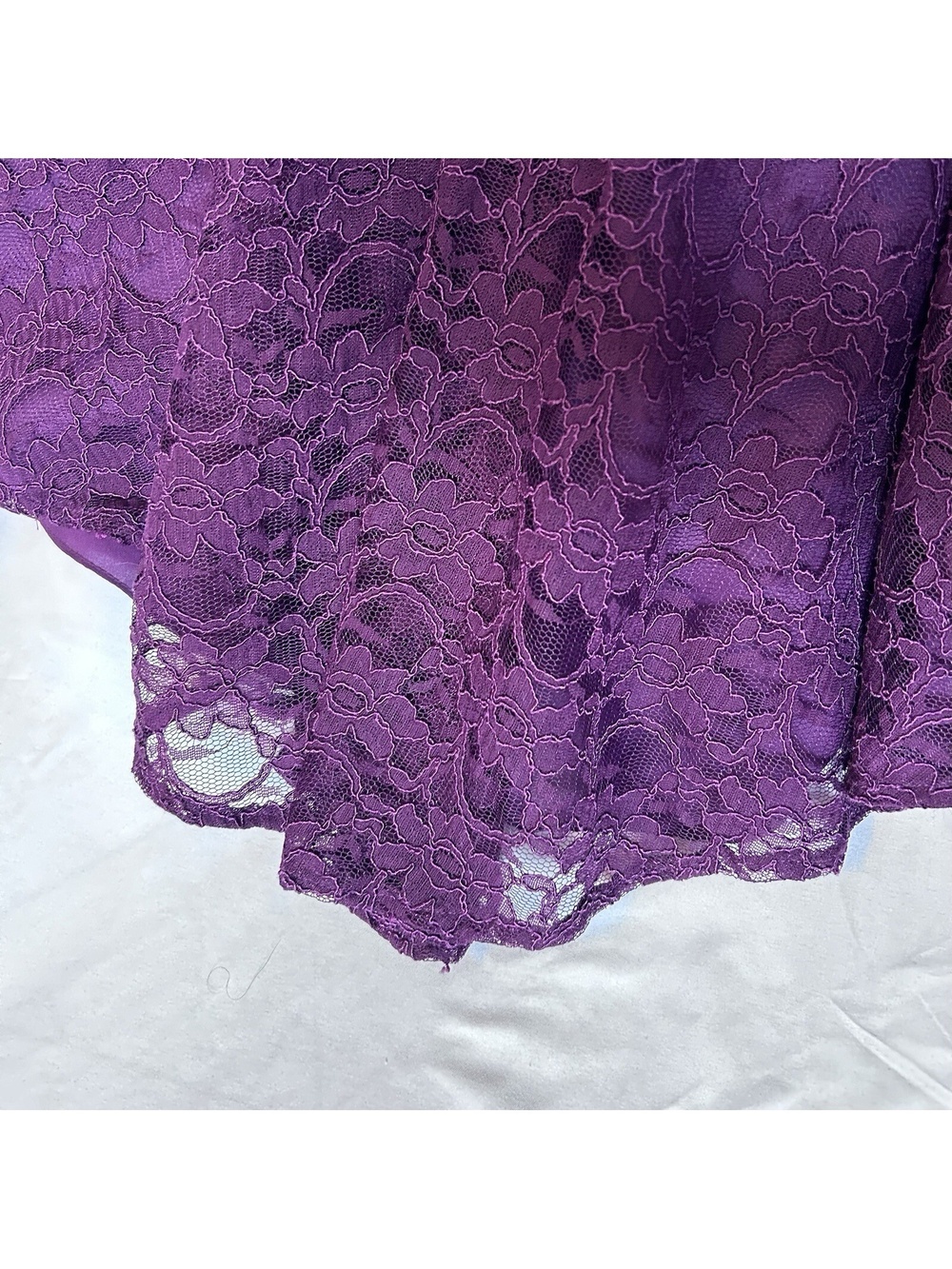 Mori Lee Madeline Formal Bridesmaid Party Dress Purple Eggplant Size 20/22 - Picture 3 of 14